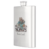 Wombat Danke Trainer-Geschenk Sport-Trainer Kunstw Flachmann (Links)