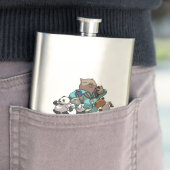 Wombat Danke Trainer-Geschenk Sport-Trainer Kunstw Flachmann (Beispiel)