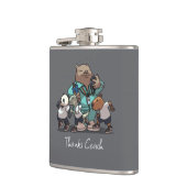 Wombat Danke Trainer-Geschenk Sport-Trainer Kunstw Flachmann (Links)