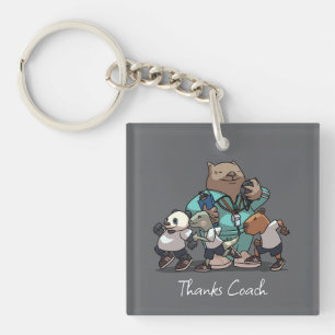 Wombat Danke Trainer-Geschenk Sport-Trainer Kunstw Schlüsselanhänger