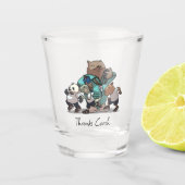Wombat Danke Trainer-Geschenk Sport-Trainer Kunstw Schnapsglas (Vorderseite)