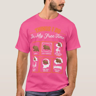Wombat Dinge, die ich in meiner Freizeit-Wombat tu T-Shirt
