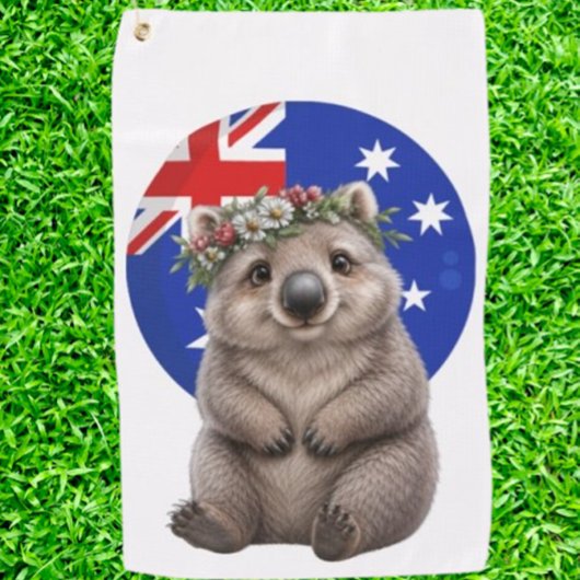 Wombat Ein Stückchen Australien Golfhandtuch