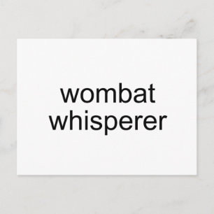 Wombat flüster postkarte