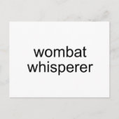 Wombat flüster postkarte (Vorderseite)