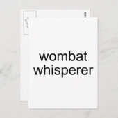 Wombat flüster postkarte (Vorne/Hinten)