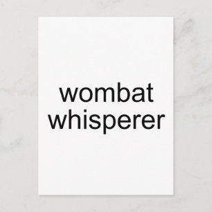 Wombat flüster postkarte