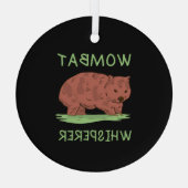 Wombat-Flüsterer Ornament Aus Glas (Rückseite)