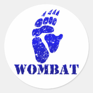 Wombat Footprint III Runder Aufkleber