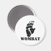Wombat Footprint Magnet (Vorderseite/Rückseite)
