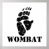 Wombat Footprint Poster (Vorne)