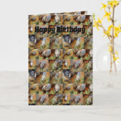 Wombat Foto Collage, Geburtstag Karte (Gelbe Blume)