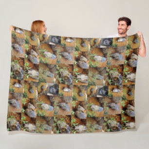 Wombat-FotoCollage, Fleecedecke