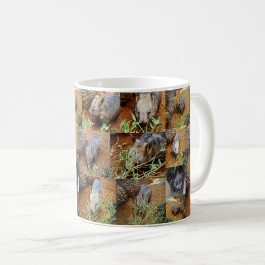 Wombat-FotoCollage, Kaffeetasse (VorderseiteRechts)