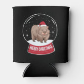 Wombat Frohe Weihnachtsschneeball Dosenkühler (Vorderseite)