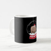 Wombat Frohe Weihnachtsschneeball Kaffeetasse (Vorderseite Links)