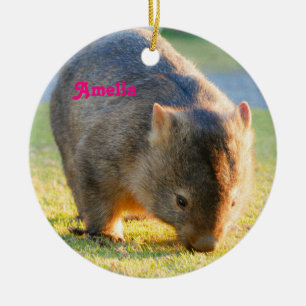Wombat Fun Niedlich Australian Nature Fotografie Keramik Ornament