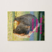 Wombat Funny Niedlich Australian Nature Fotografy Puzzle (Horizontal)
