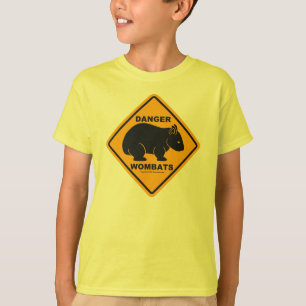 Wombat Gefahrenverkehrsschild T-Shirt