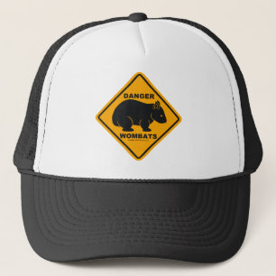 Wombat Gefahrenverkehrsschild Truckerkappe