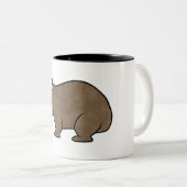 Wombat Grafik Zweifarbige Tasse (VorderseiteRechts)