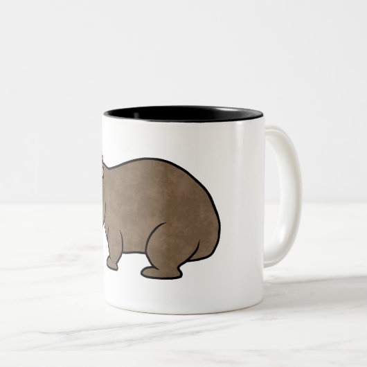 Wombat Grafik Zweifarbige Tasse (VorderseiteRechts)