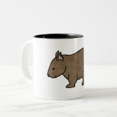 Wombat Grafik Zweifarbige Tasse (Vorderseite Links)