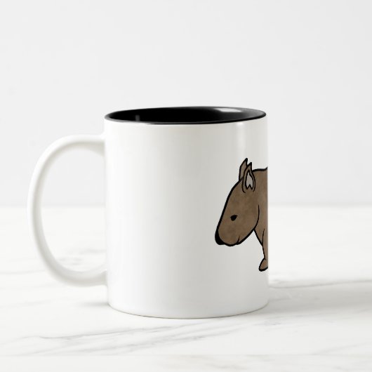 Wombat Grafik Zweifarbige Tasse (Links)