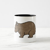 Wombat Grafik Zweifarbige Tasse (Mittel)