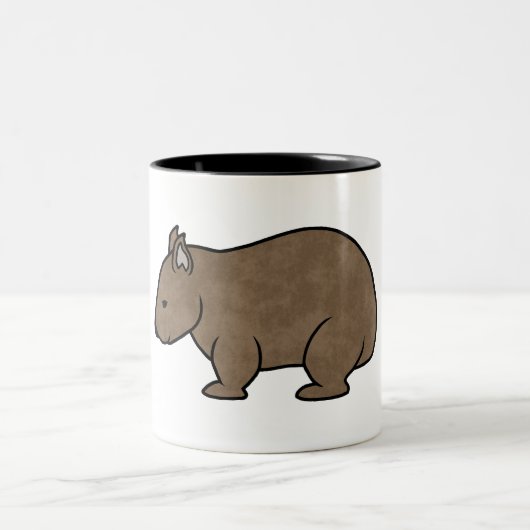 Wombat Grafik Zweifarbige Tasse (Mittel)