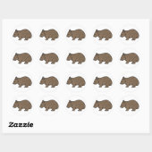 Wombat Graphic Runder Aufkleber (Blatt)