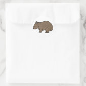 Wombat Graphic Runder Aufkleber (Tasche)