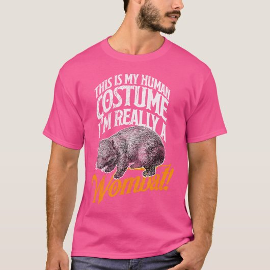 Wombat Human Funny Wildlife Idee T-Shirt (Vorderseite)