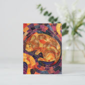 Wombat im aborigines Dot Art Style Postkarte (Stehend Vorderseite)