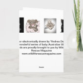 Wombat Joey Grußkarten Karte (Rückseite)