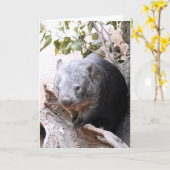 Wombat Karte (Gelbe Blume)