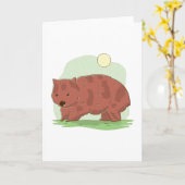 Wombat Karte (Gelbe Blume)