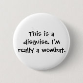 Wombat Kostüm Button (Vorderseite)
