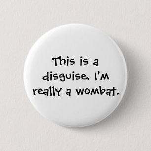 Wombat Kostüm Button