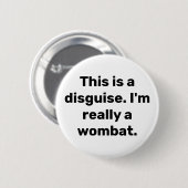Wombat-Kostümknopf Button (Vorne & Hinten)