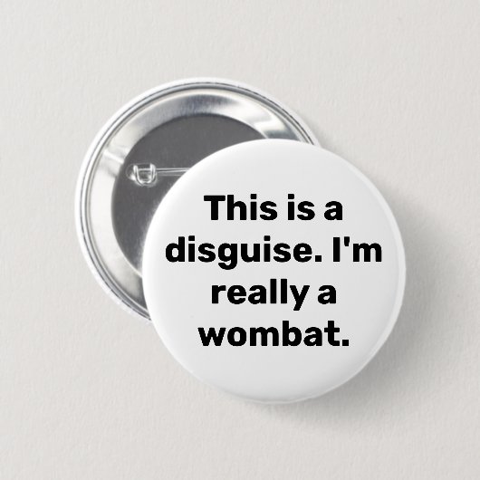 Wombat-Kostümknopf Button (Vorne & Hinten)