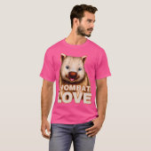 Wombat Liebe Happy Australian Animal Lovers Wombat T-Shirt (Vorne ganz)
