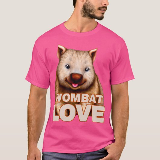Wombat Liebe Happy Australian Animal Lovers Wombat T-Shirt (Vorderseite)