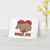 Wombat Liebe Karte (Gelbe Blume)