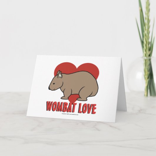 Wombat Liebe Karte (Vorderseite)