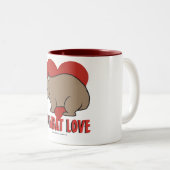Wombat Liebe Zweifarbige Tasse (VorderseiteRechts)