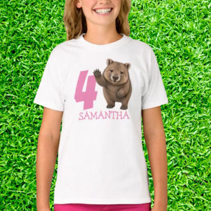 Wombat Mädchen Geburtstagsfeier T-Shirt