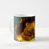 Wombat mit orangefarbenem Fell Kaffeetasse (Vorderseite Links)