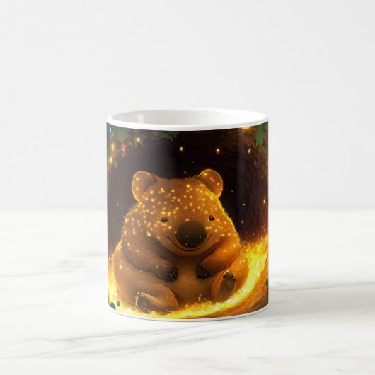 Wombat mit orangefarbenem Fell Kaffeetasse (Mittel)
