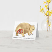Wombat Muttertagskarte Karte (Gelbe Blume)